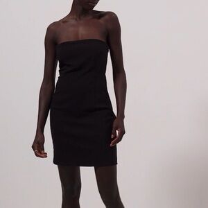 NA-KD Bandeau mini dress in Black